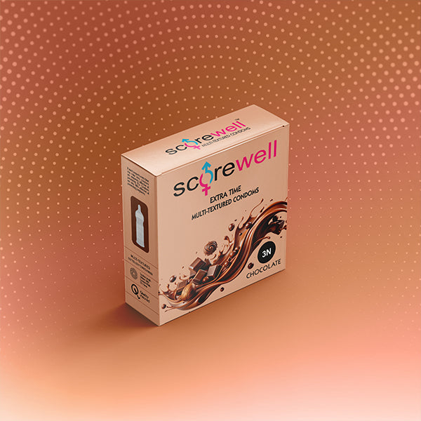 Scorewell Multi-Textured Extra time Chocolate Condom