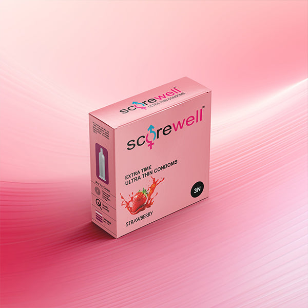 Scorewell Ultra-thin Extra time Strawberry Condom